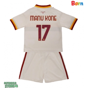 AS Roma Manu Kone #17 Replika Babytøj Udebanesæt Børn 2026-27 Kortærmet (+ Korte bukser)